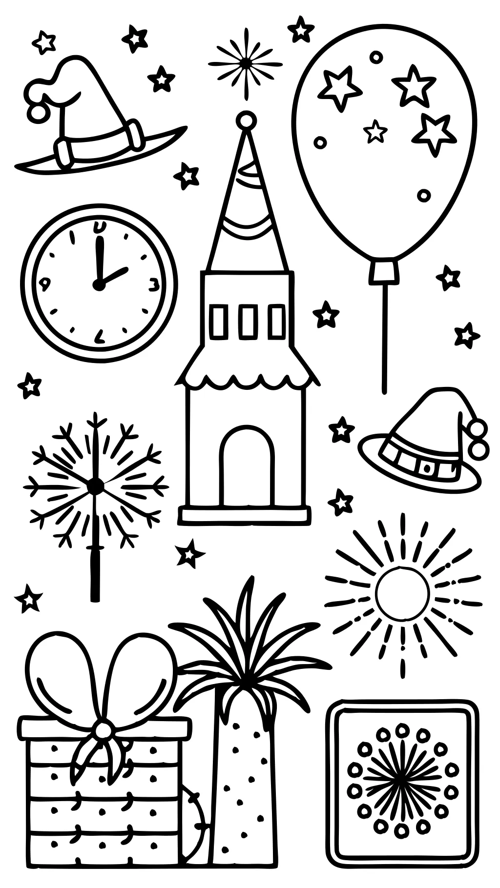 new years eve coloring pages